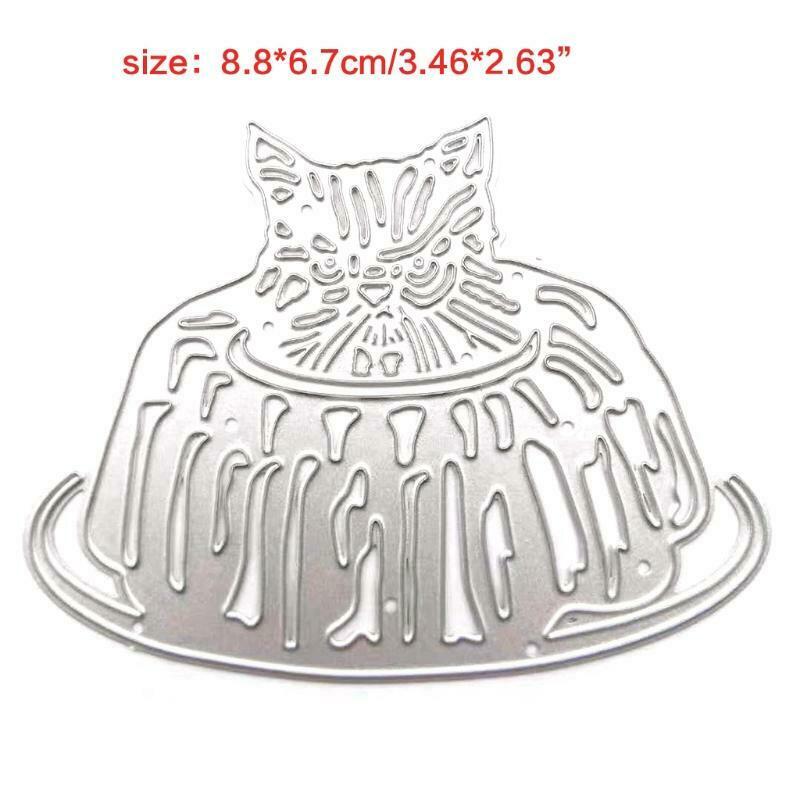 Cake Cat Metal Cutting Dies Stencil DIY Scrapbooking Album Paper Card Template