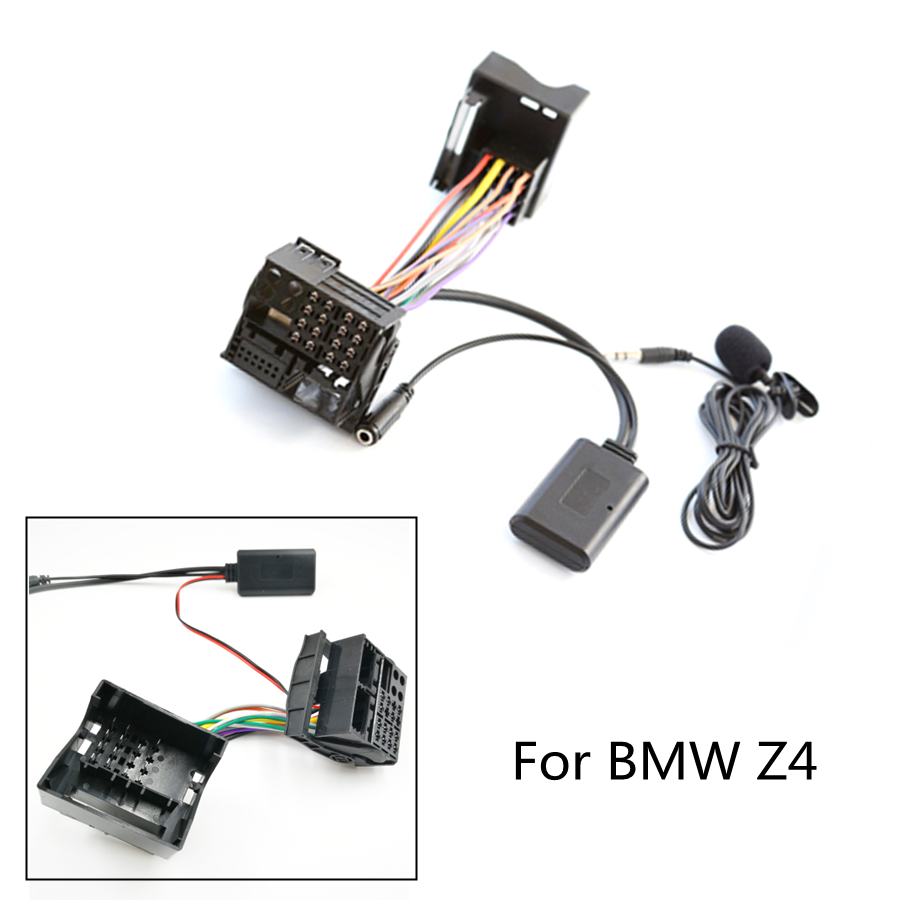 Bluetooth AUX Audio Cable + Microphone For BMW X3 Z4 E83 E85 E86 Mini Cooper R50