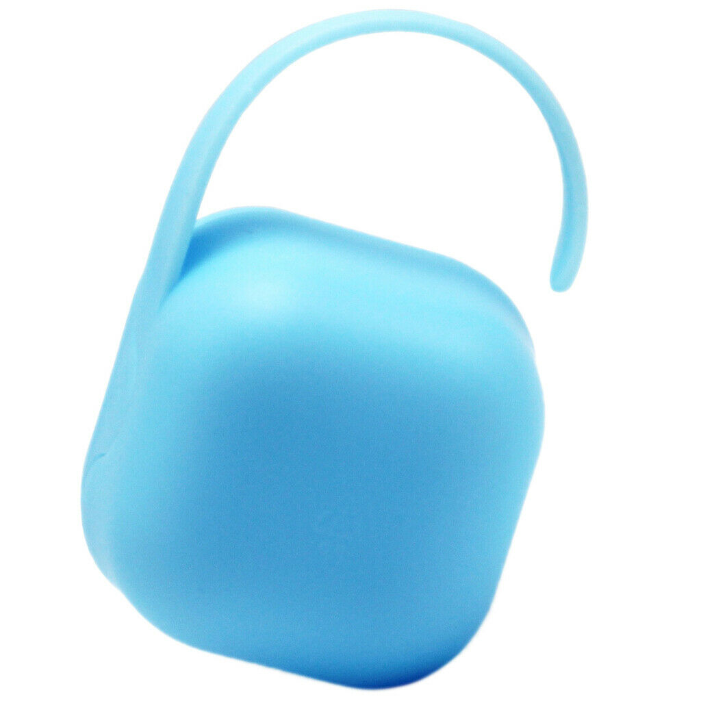2x Pacifier Pacifier Container Holder Portable Travel Case Storage Blue