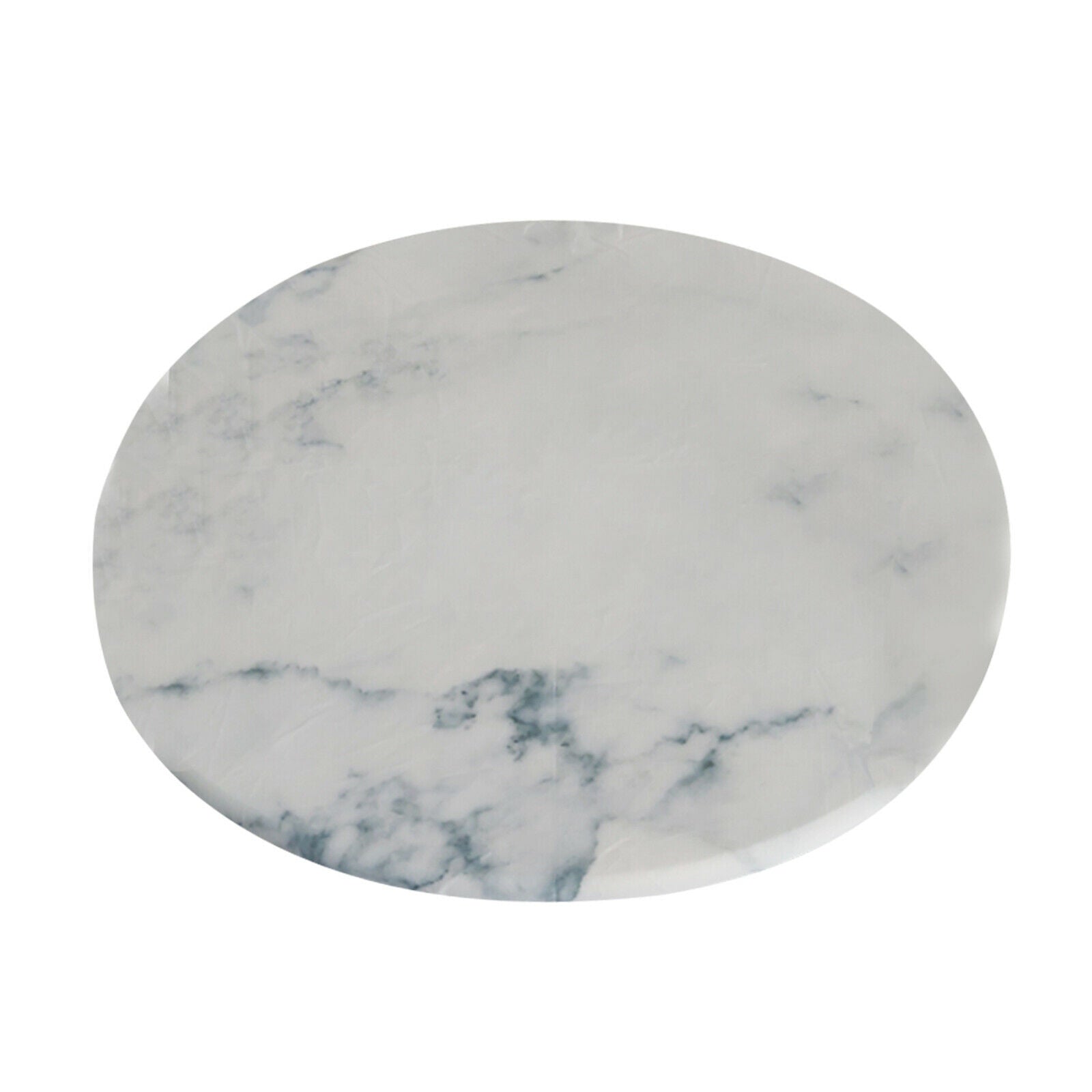 2  pcs Modern Marble Pattern Table Cloth Large Round Elastic Edge Fitted Vinyl