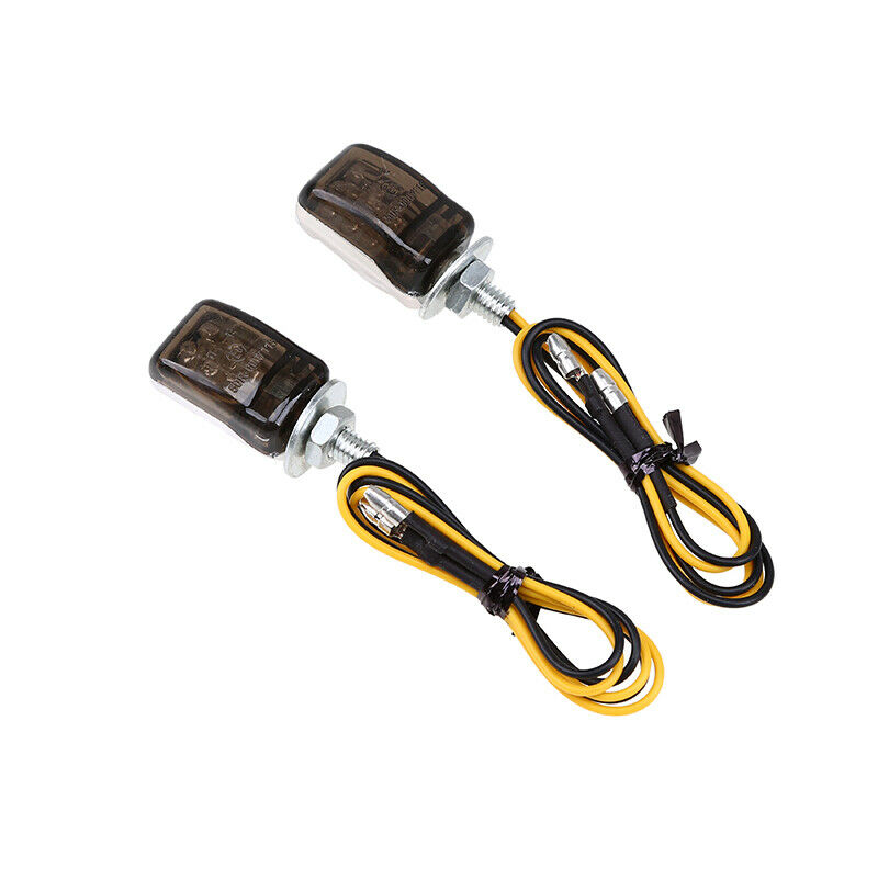 6mm LED Black ABS Motorcycle Turn Signal Lights 12V Indicators Universal Blinker