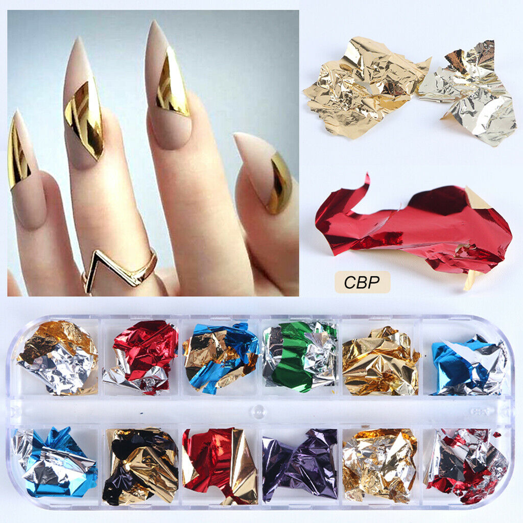 Salon DIY Nail Paillettes Colorful Foil Flakes Manicure Nails Art Design
