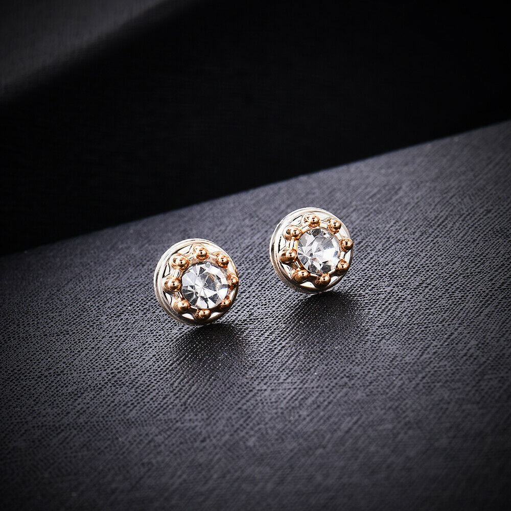 36 Pairs/Set Earrings Mini Crystal Flower Metal Ear Stud Women Wedding Jewelry