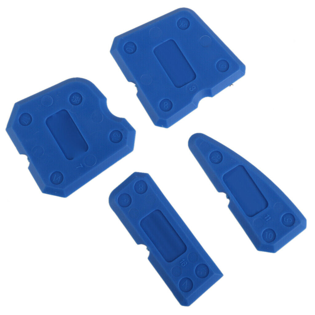 Caulking Tool Kit Silicone Joint Sealant Remover Scraper 4pcs Blue