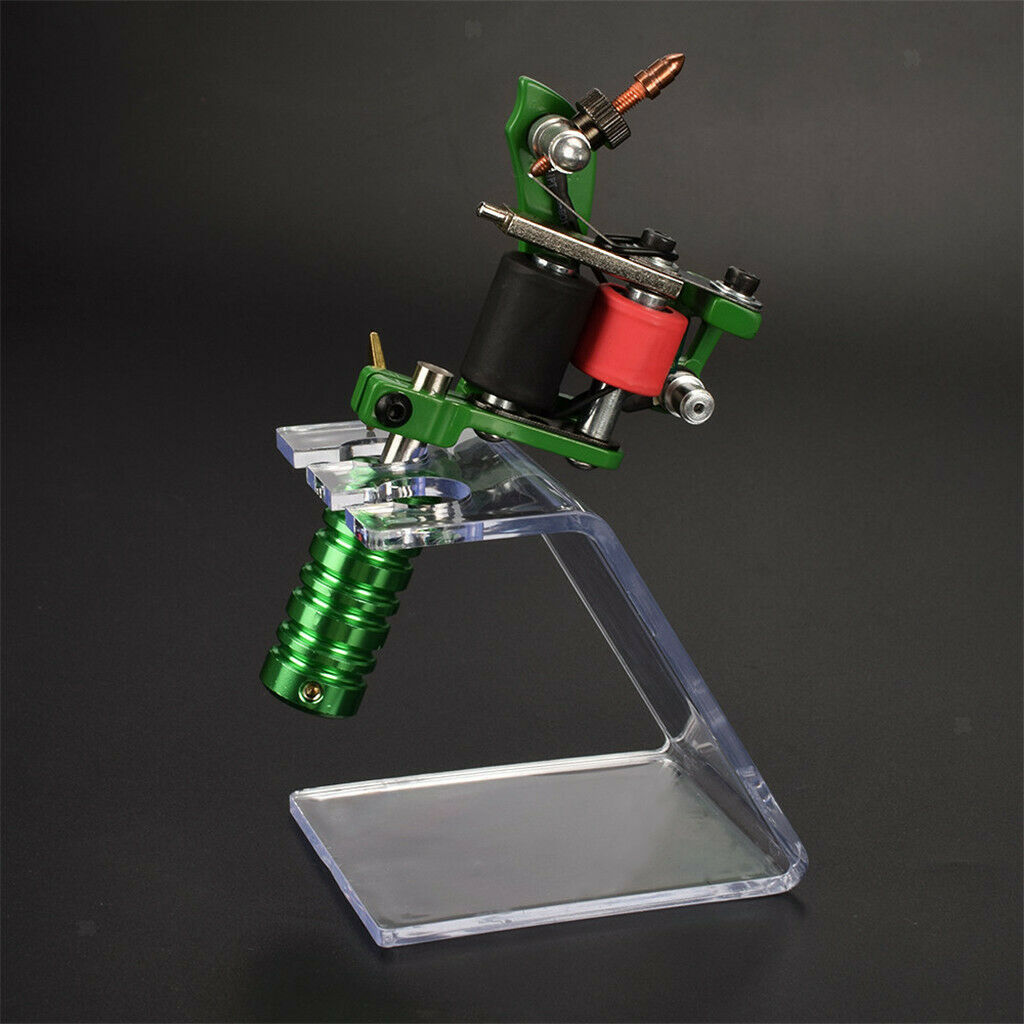 Acrylic Tattoo Machine Gun Holder Stand Supply for Body Art Supply Clear