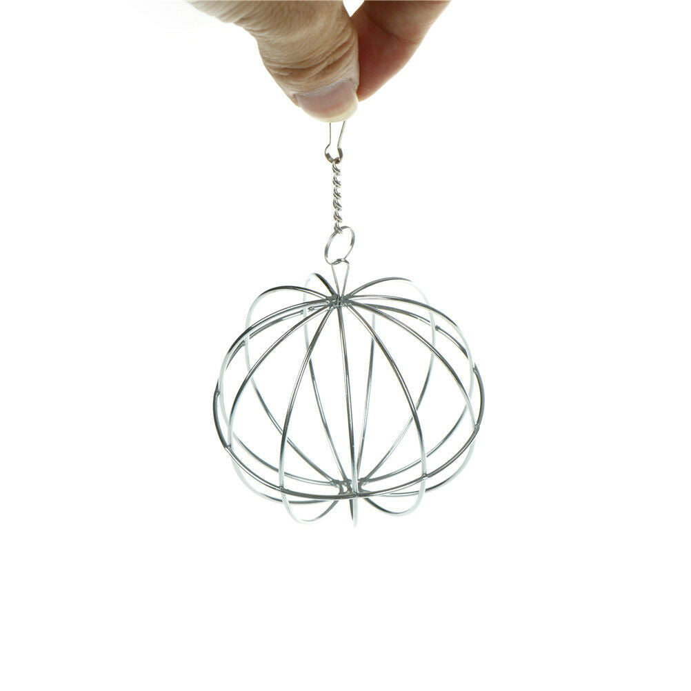 Stainless Steel Round Sphere Food Feed Dispenser Rabbit Pet Hanging Ball T.l8