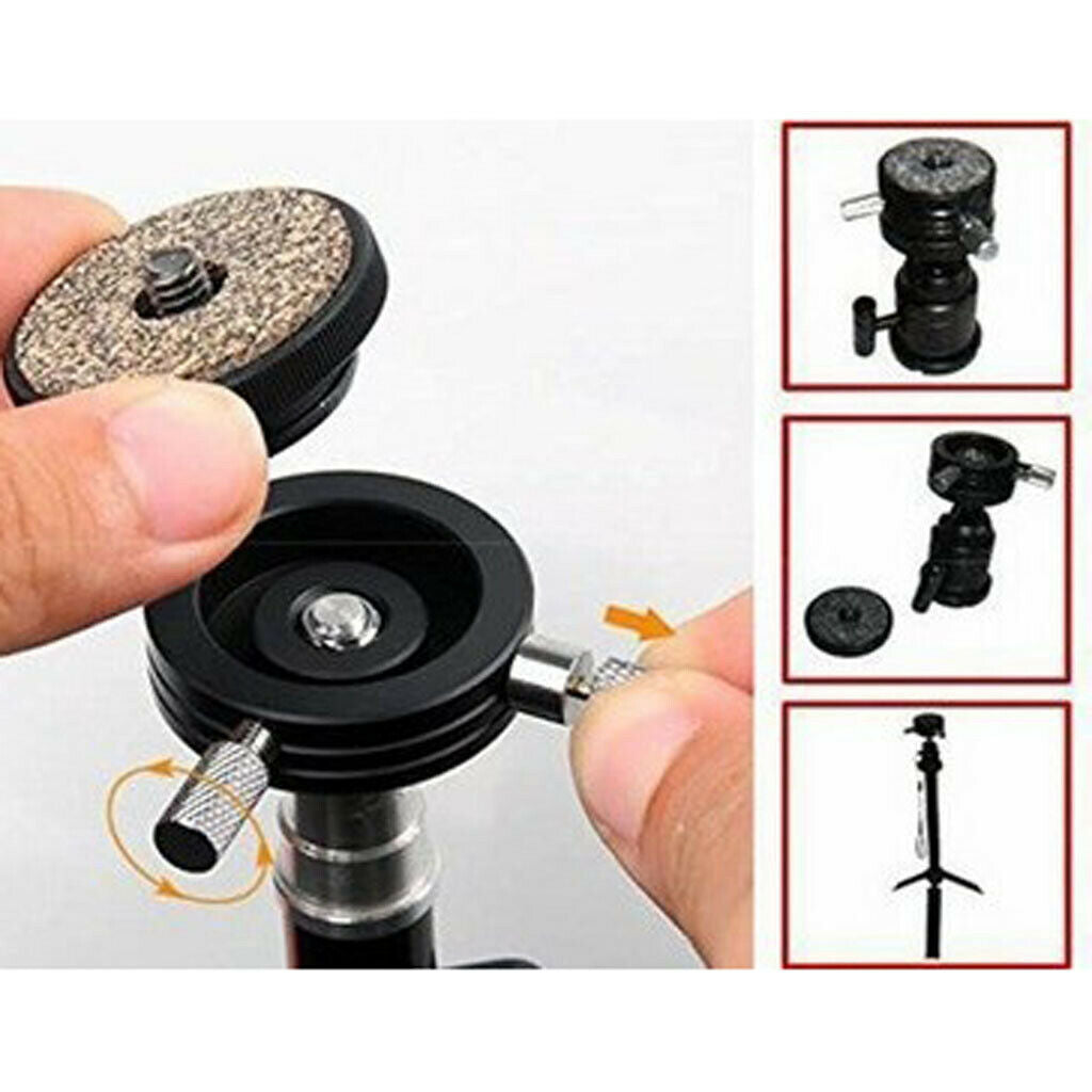 Tripod Pan Tilt Quick Release Plate Adapter DSLR Camera Mounting Platform 1/4