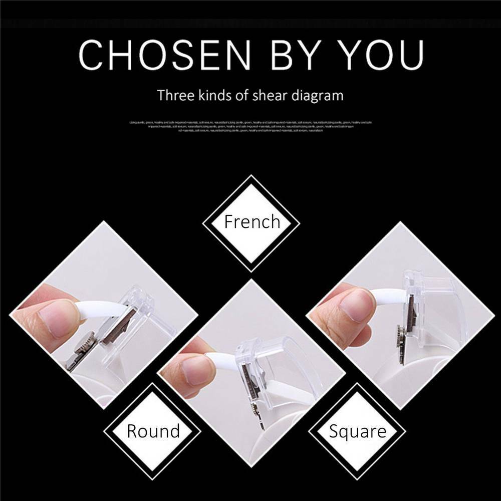 White Nail Art Nail Edge Clipper Cutter Acrylic Gel False Tips Manicure Tool