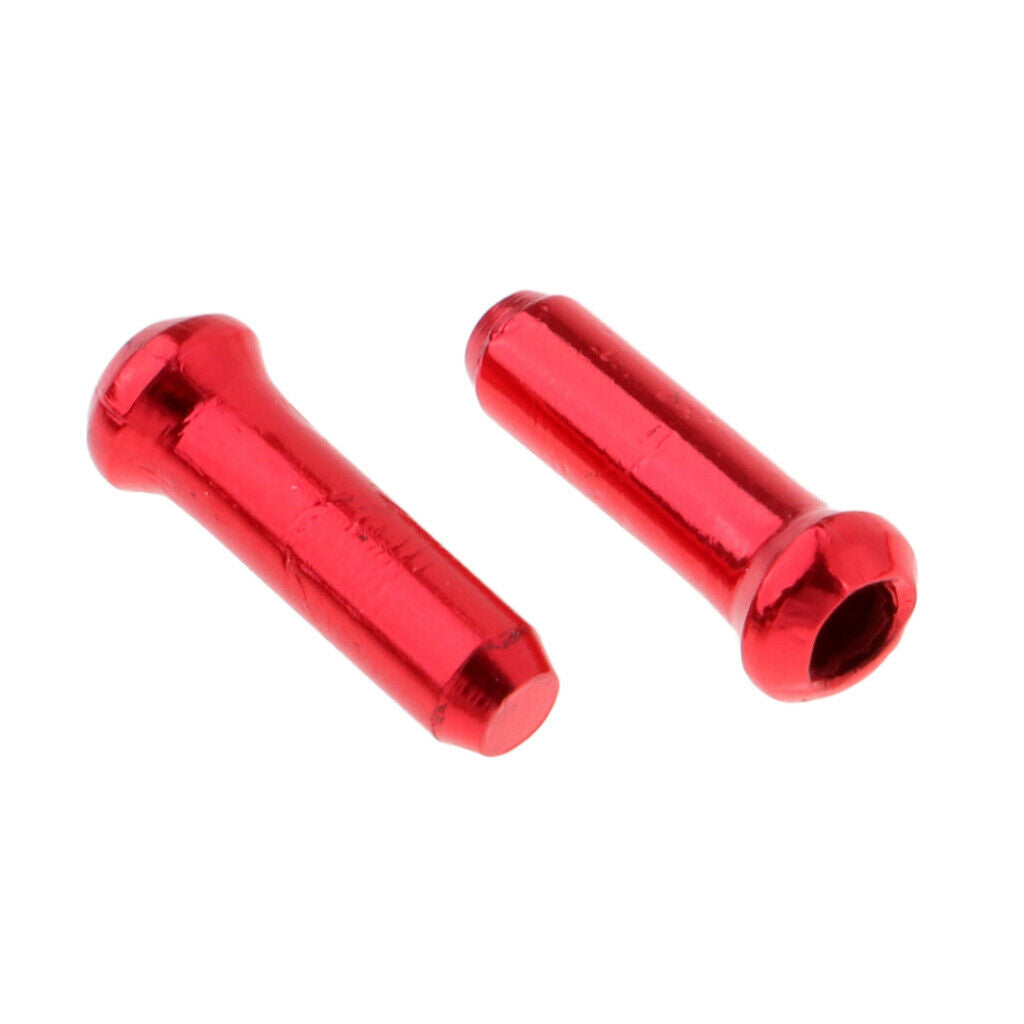 500Pcs Bike Brake Cable End Tips Gear Inner Cable   Crimp Accessory Red