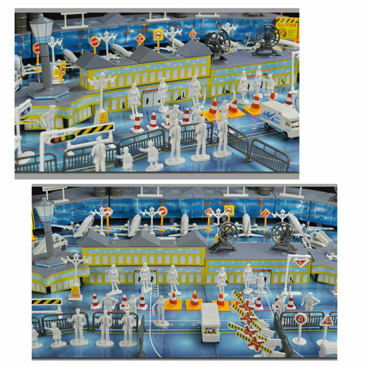200PCS Airport Playset Airplane Aircraft Models Accessories Assembled Xmas Gifts