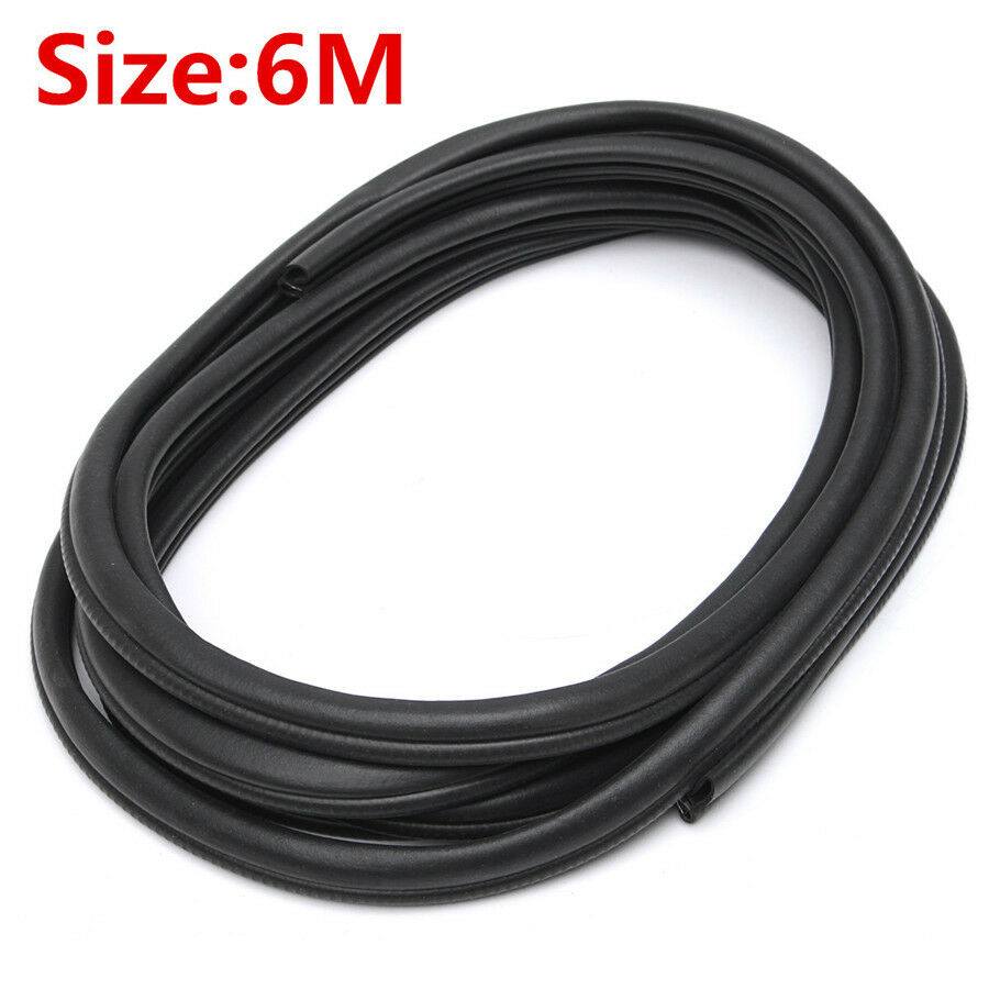 Black 6M B Type Car Door Pillar Trim Edge Protector Rubber Seal Sealing Strips