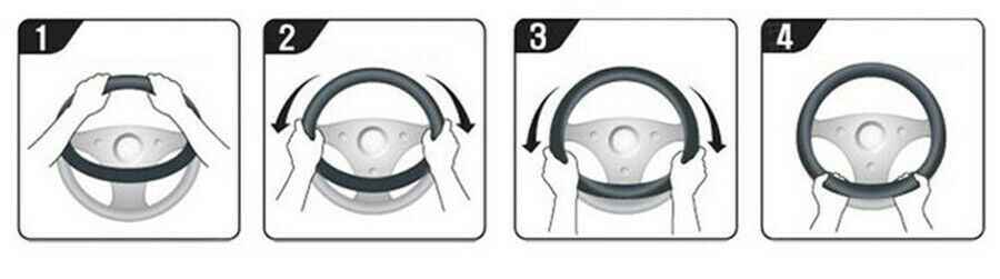 Universal Car Steering Wheel Cover Black PU Leather comfortable grip for Car SUV