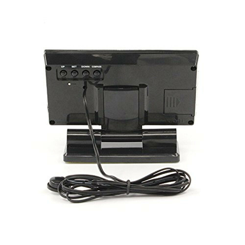 In-Car Digital Compass 4.6" LCD Display Blue LED with Clock Thermometer Calendar