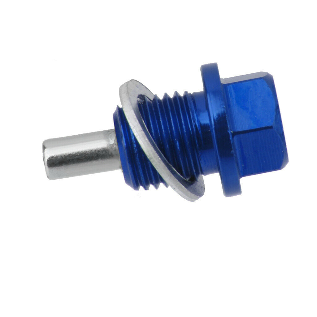M14X1.5 Anodized Magnetic Engine Oil Pan/Transmission Drain Plug,Blue+Purple