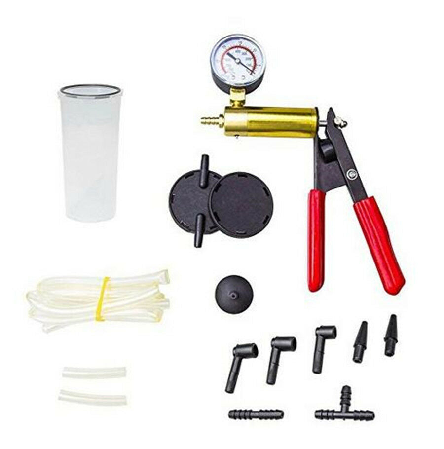 2 in 1 Car Brake Fluid Brake Bleeder &Auto Hand Held Vacuum Pump Tester Tool Kit