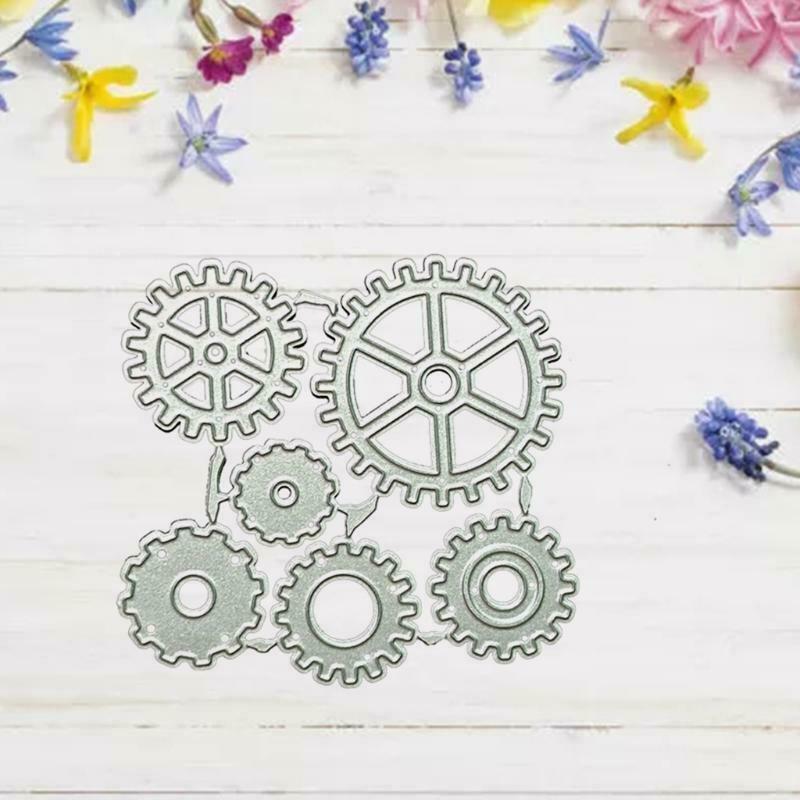 Gearwheel Metal Cutting Dies Stencil DIY Scrapbooking Album Paper Card Template