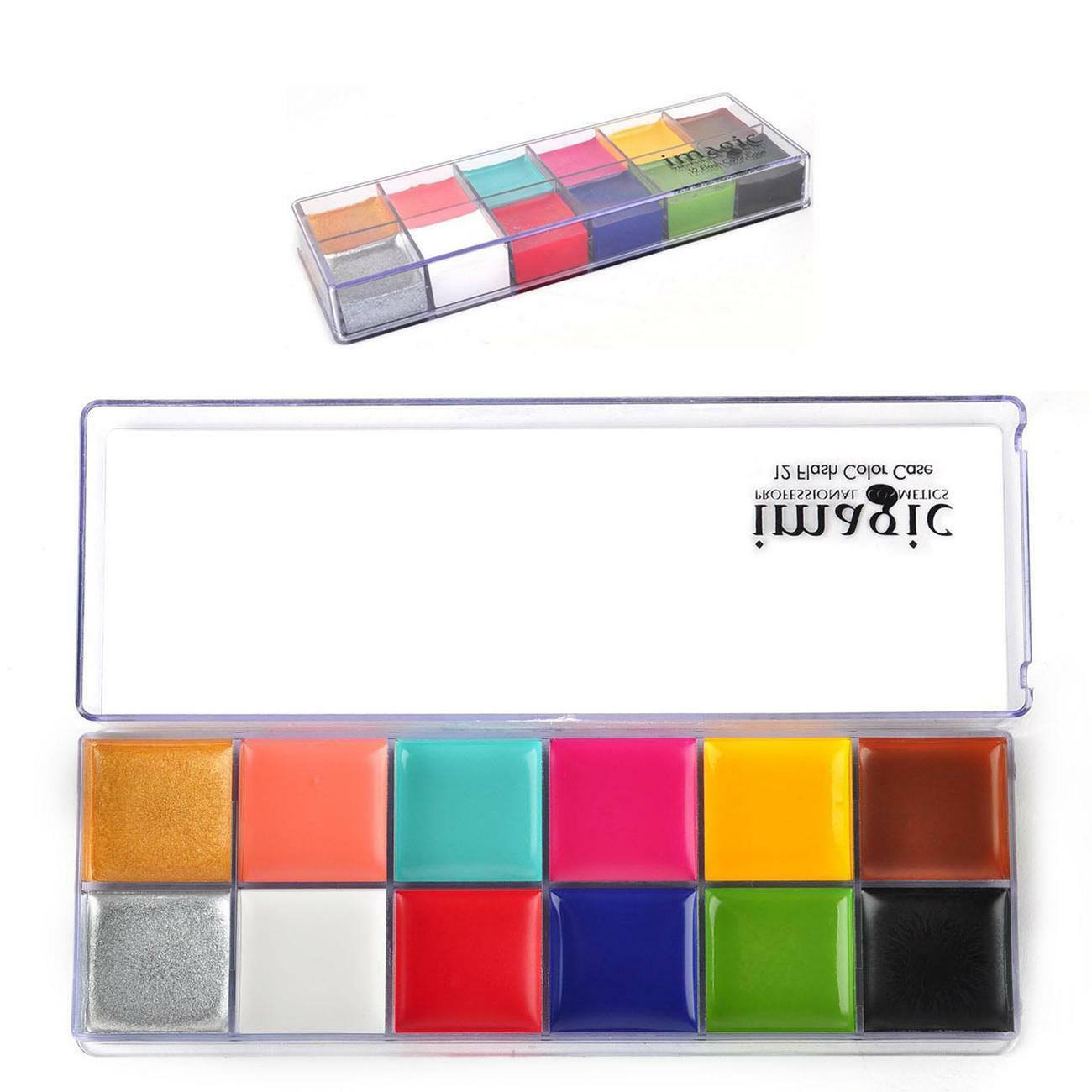12in1 Flash Color Palette Paint Cosmetic Case Beauty Makeup For Cheeks Eyes Lips