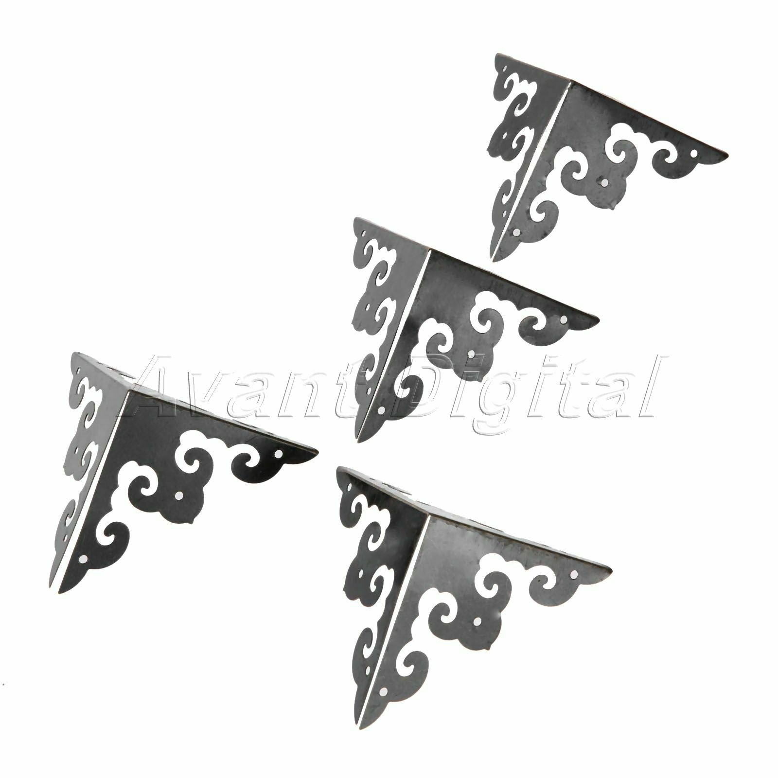 4pcs Jewelry Wine Gift Wood Box Chest Edge Corner Protector Guards Decorative