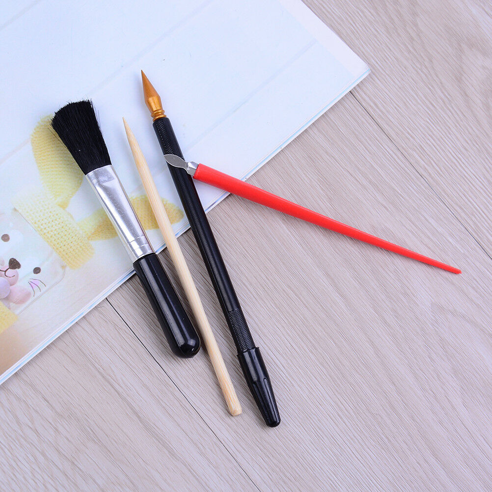 4Pcs Painting Drawing Arts Set Stick Scraper Pen Brush Art Paper DIY Tools ljJDD