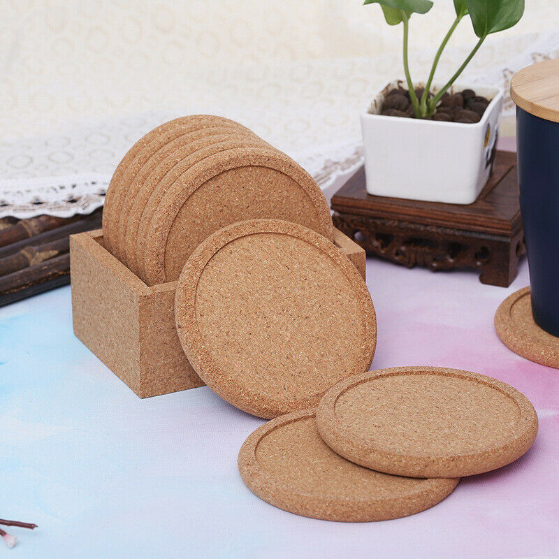 Cup Mat Coaster Home Round Drink Tea Cork Heat Resistant Coffee Pad Placemats
