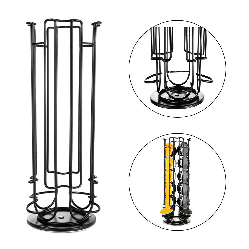 Rotating Coffee Capsule Pod Stackable Holder Tower Rack Storage Stand