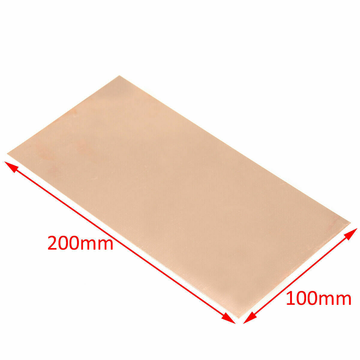 0.5x100x200mm 99.9% Pure Copper Cu Metal Sheet Foil 1pcs