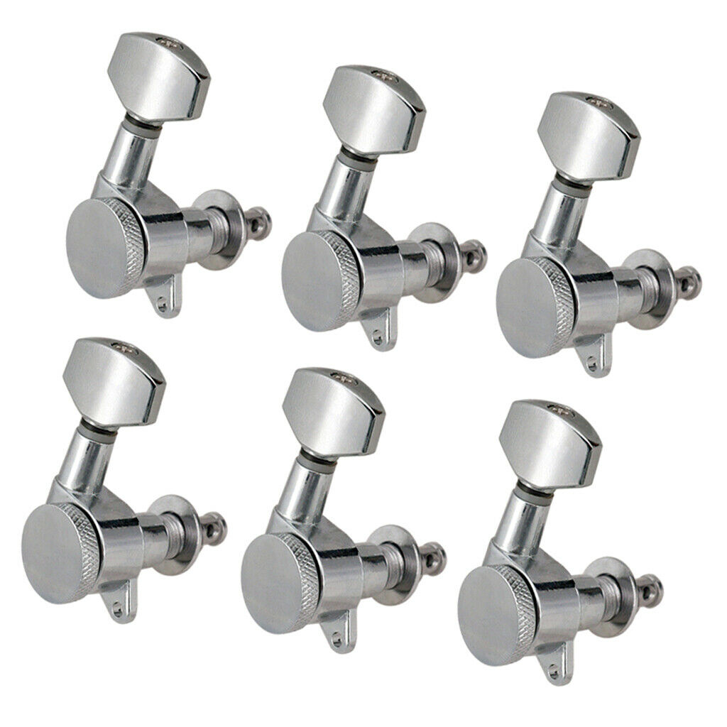 6R Guitar Metal Locking String Tuners Guitar Machine Head Parts Accessory