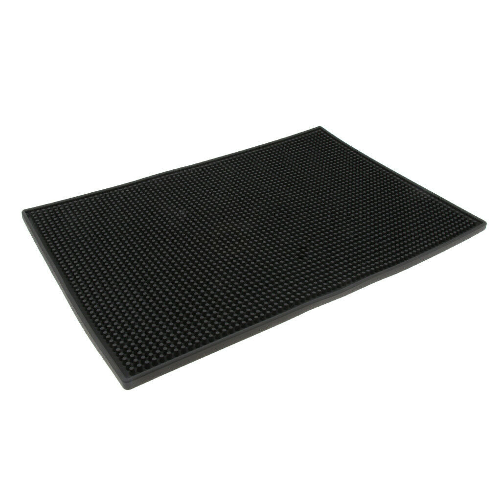Bar Mats Black Rubber Counter Top Service Mat for Home Bar Cafe Party Wedding,