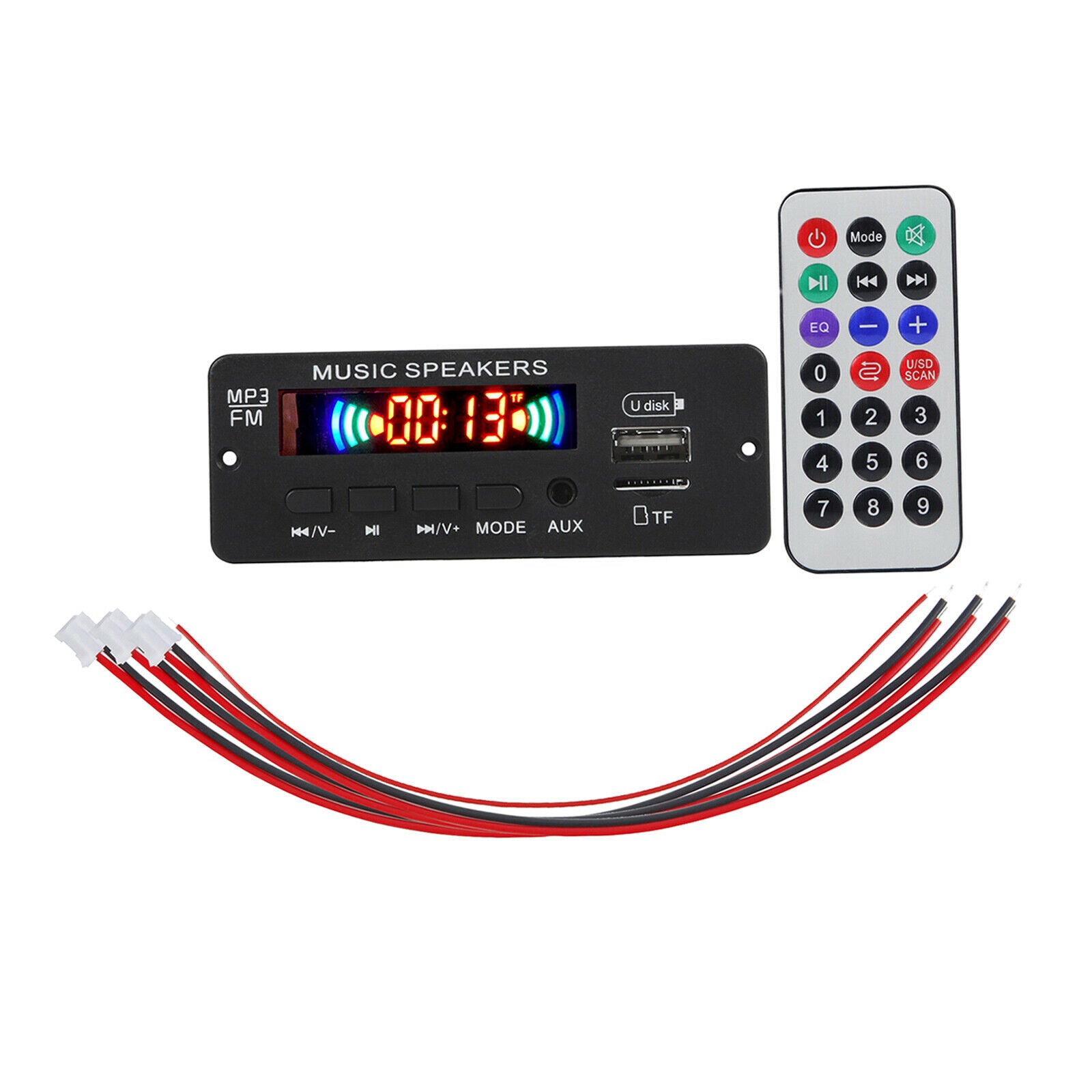 Bluetooth MP3 Player Decoding Board Module Amplifier Audio Support FM TF USB
