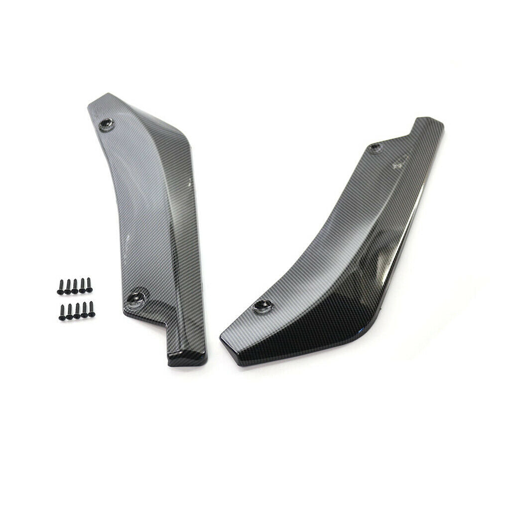 1 Pair Rear Bumper Spoiler Wing Body Kit Car-Styling Trim Cover Carbon Fiber