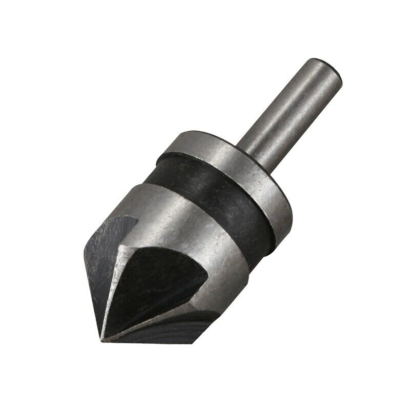 3pcs 5 Flute Countersink Drill Bit Set 90 Degree Chamfe Cutter For Wood Metal M2