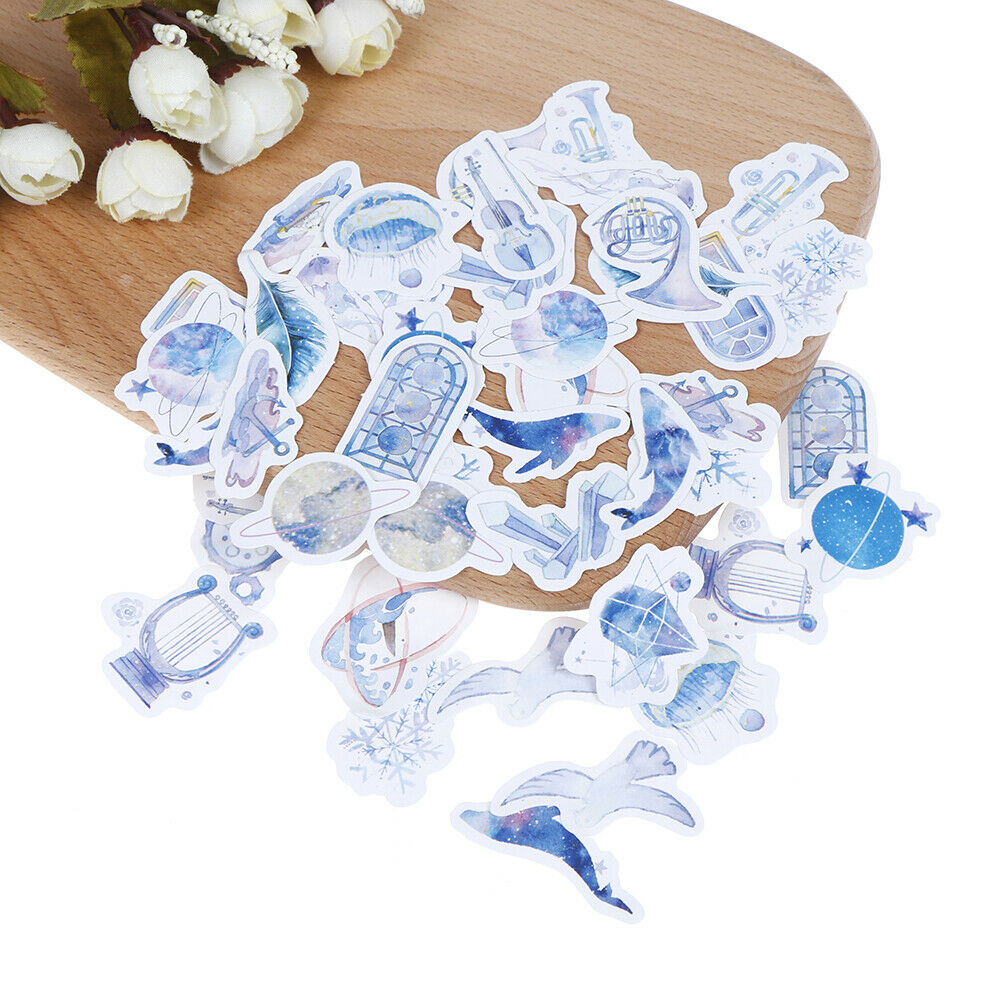 46pcs/box Star Ocean DIY Diary Stickers Paper Lables Gifts Packaging Deco.l8