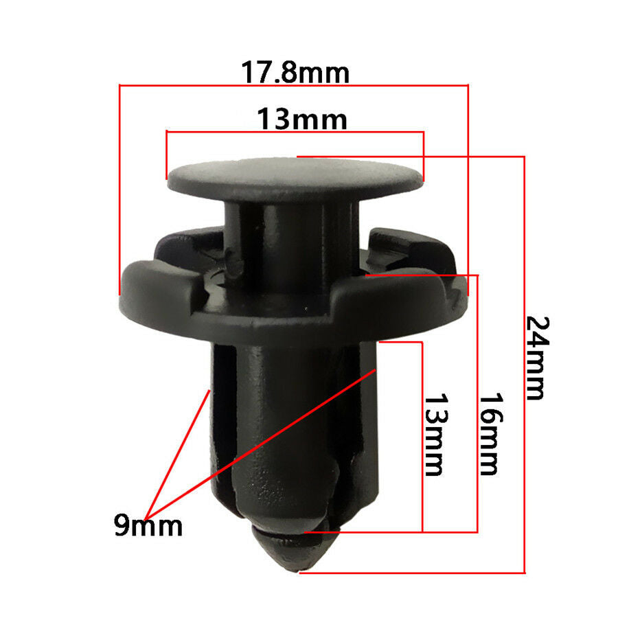 150Pcs Auto Body Fender Bumper Retainer Push Pin Fastener Clips Plastic Rivets