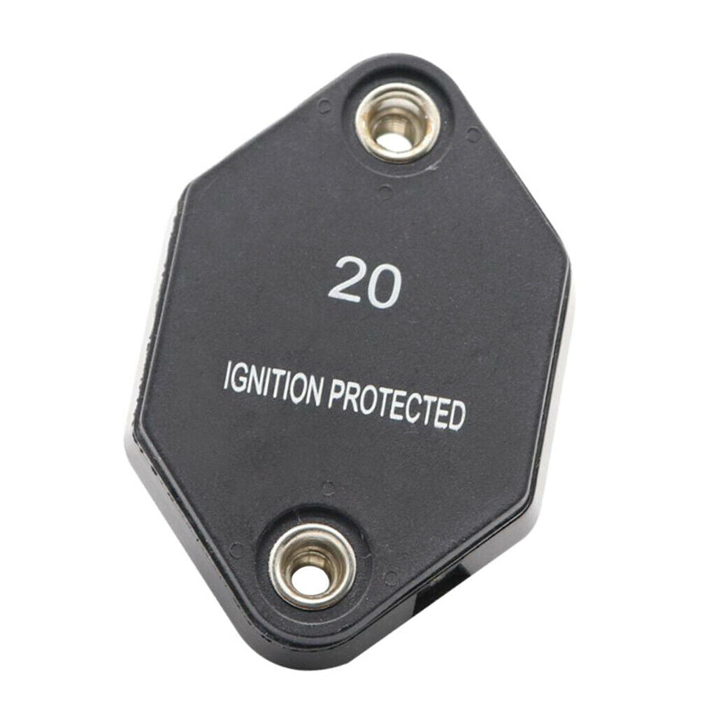12V/32V 20-40AMP In-Line RV Car Circuit Breaker Manual Reset Fuse Holder 20A