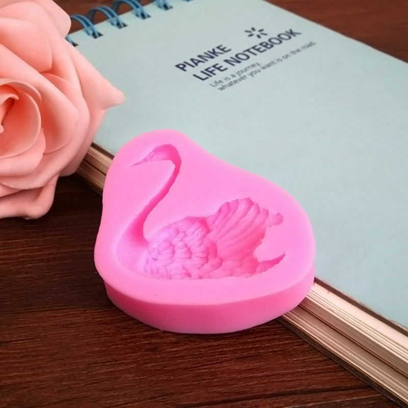 Cute Swan Silicone Fondant Cake Decorating Mold Cookie Pastry Baking Moul.l8