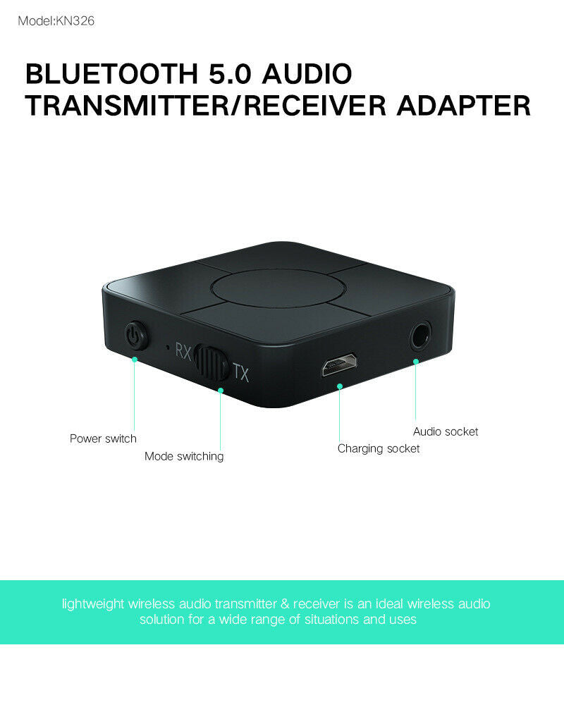 Bluetooth 5.0 audio transmitter receiver, wireless car hands-free call KN326