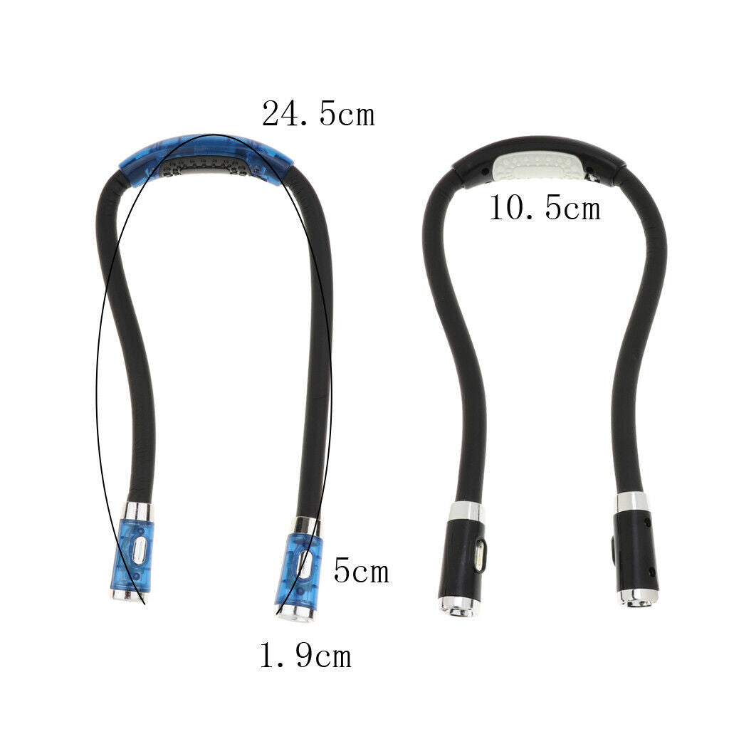 Flexible Neck Lamp With LED Light For 2-Piece Book To Read In Bed Or In The Car
