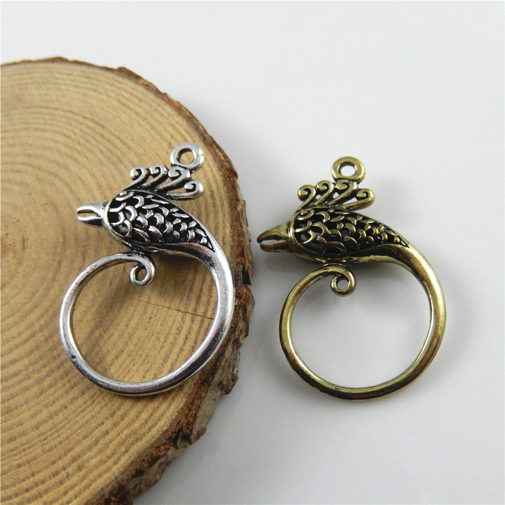 Mixed Colors Zinc Alloy Crafts Jewelry Phonenix Look Charms Pendants 8pcs 52629