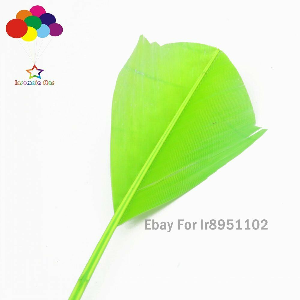Fruit green 100 pcs 28-35cm turkey wing feathers 11-14inch Plume making Carnival
