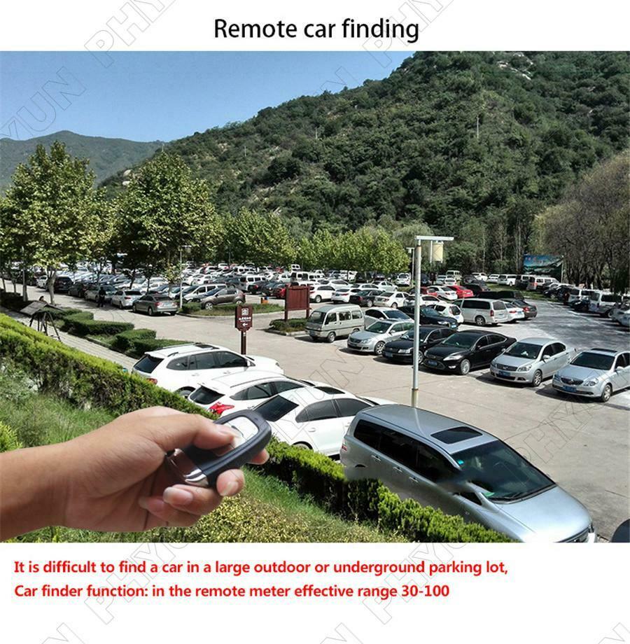 â€‹Car Alarm System + Remote Engine Start Push Start Stop Button Keyless Entry Kit
