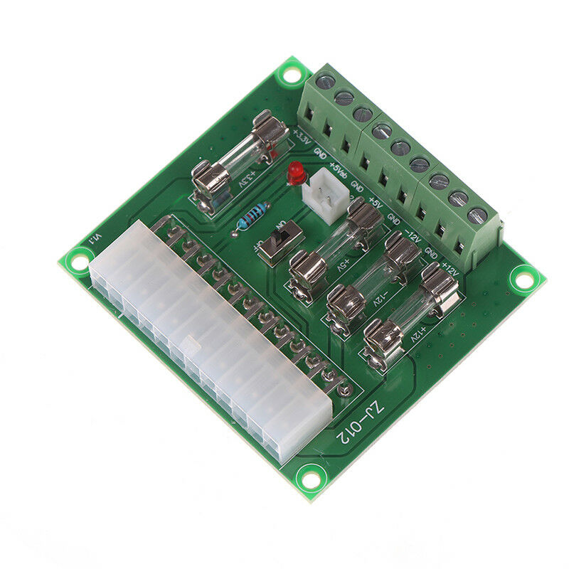 24/20-pin ATX computer pc power supply breakout board adapter extension modu.DD