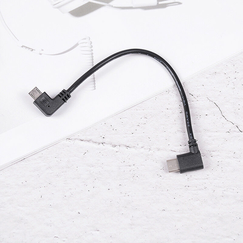 13cm left angle micro usb to type c cable otg at both ends for oppo ha-2se J TH