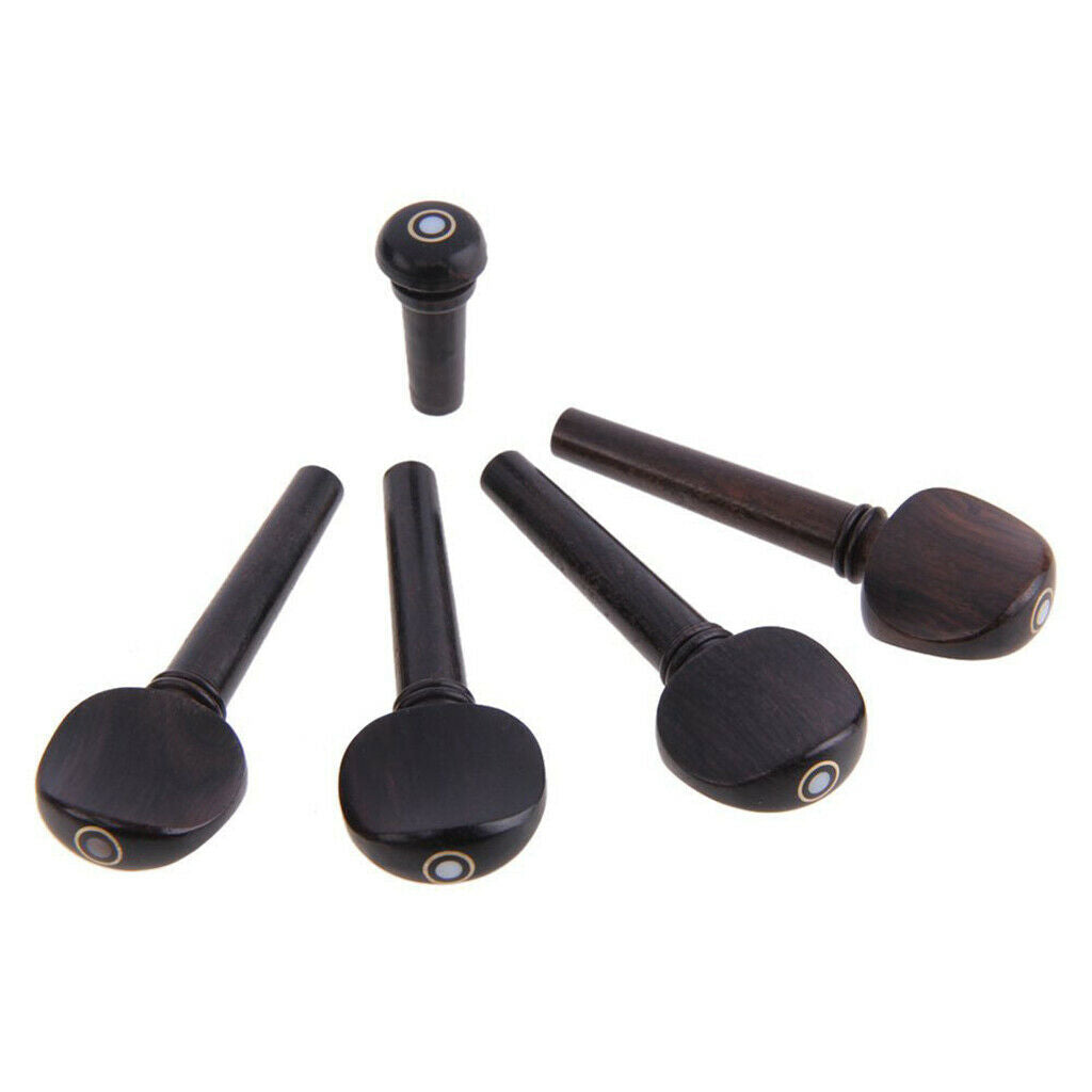 4/4 violin spare part set - tuning pins + fine tuner + tail +
