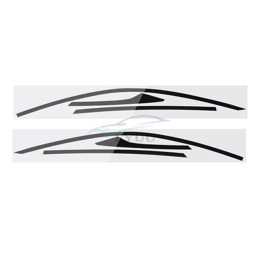 6 Pieces Chrome Vinyl Trim Blackout Left And Right Car Door Window Trim Stickers