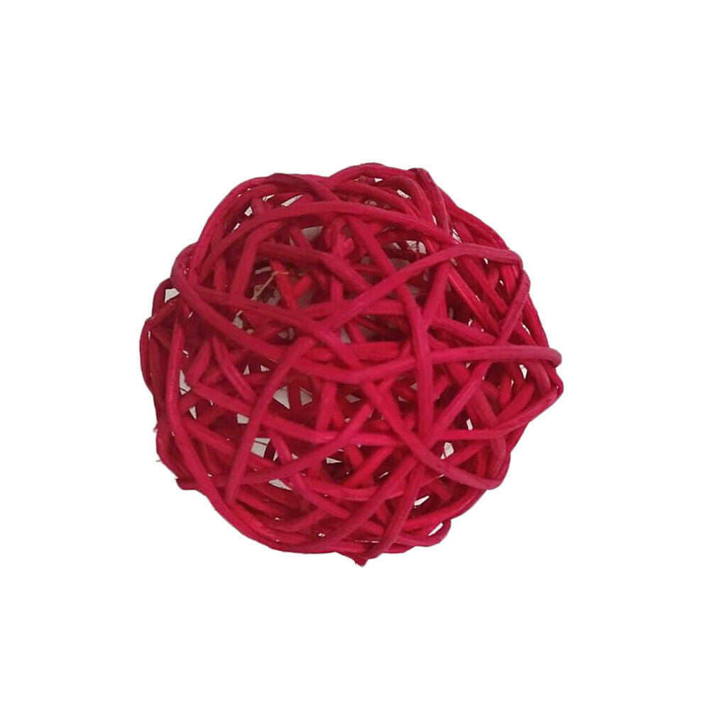 10x Natural Rattan Ball Wicker Ball Twig Orb Wedding Party Home New Year Decor