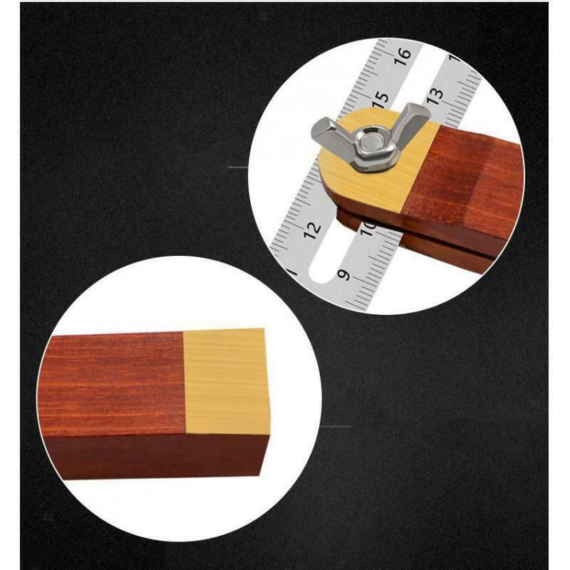 Angle Rulers Wooden Handle Level Measuring Tool Woodcraft Gauge  Scale 22cm
