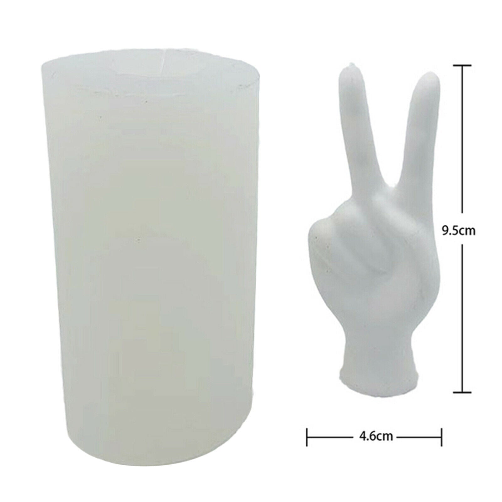 Clear Victory Gesture Silicone Molds Ornaments Handmade V Shaped for DIY