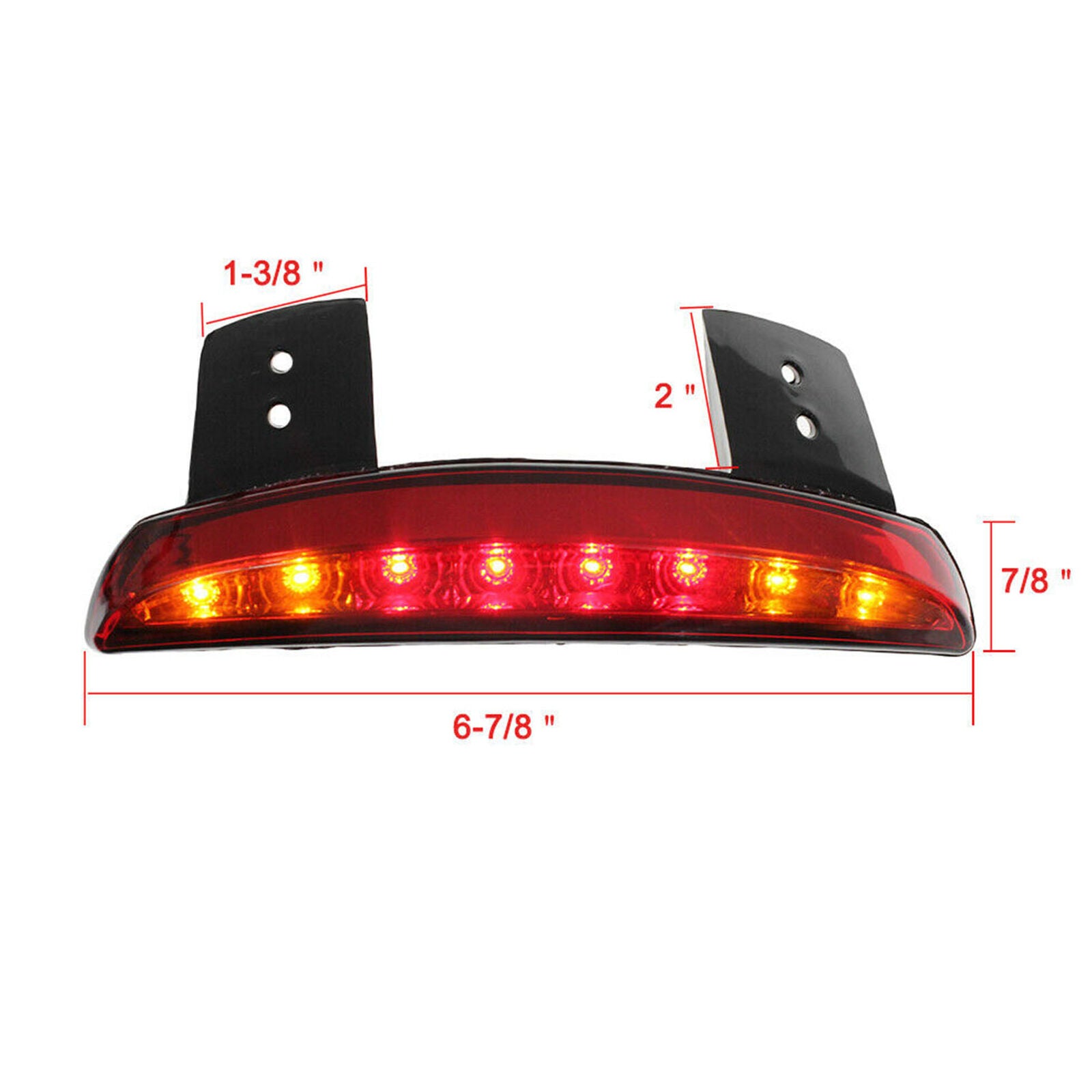 1Pc Led Motorcycle Tail Signals break light Cafe Racer Rear Fender Edge Brake