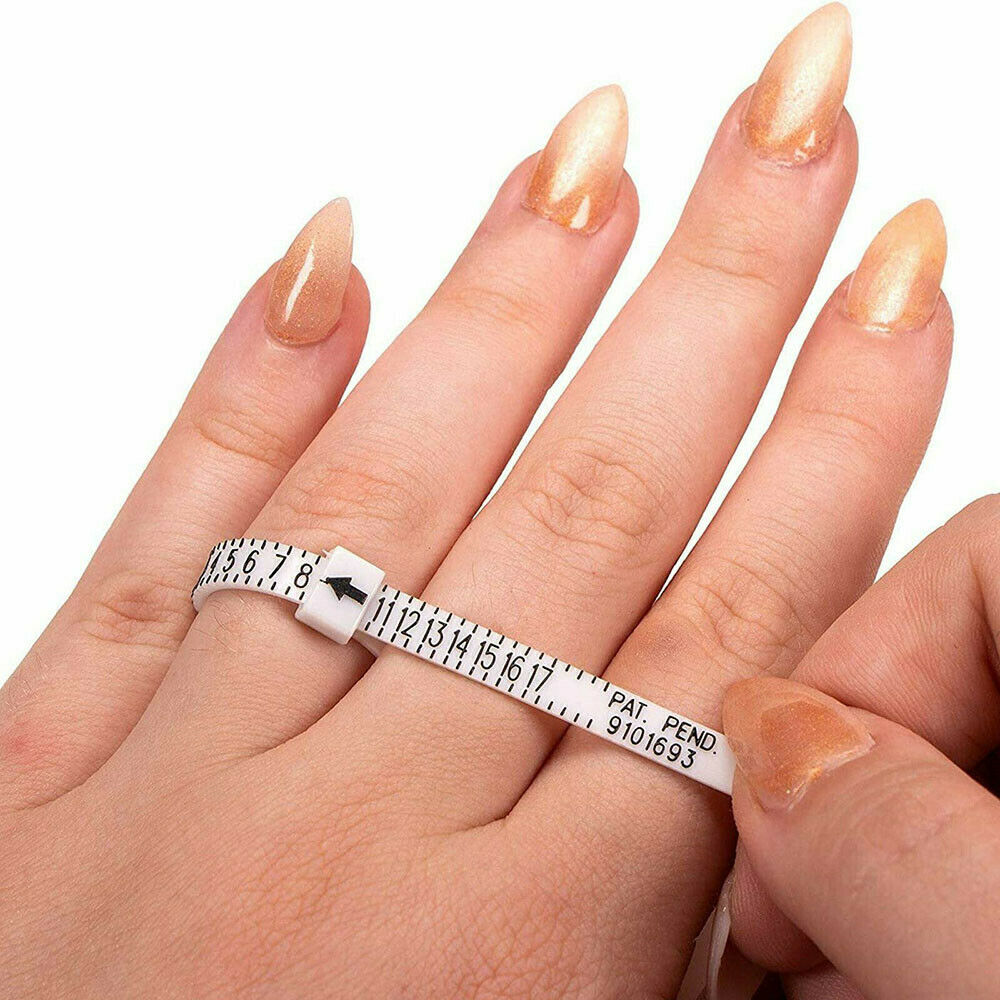 1x finger Sizer Measure Tool Gauge Plastic Size Finder Reuseable standard ruler
