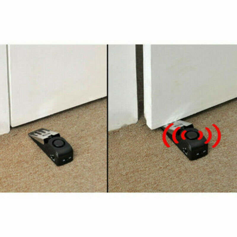 Door Stoppers Security Siren Sounds Travel Hotel Safety Tool Anti Theft DC 9V